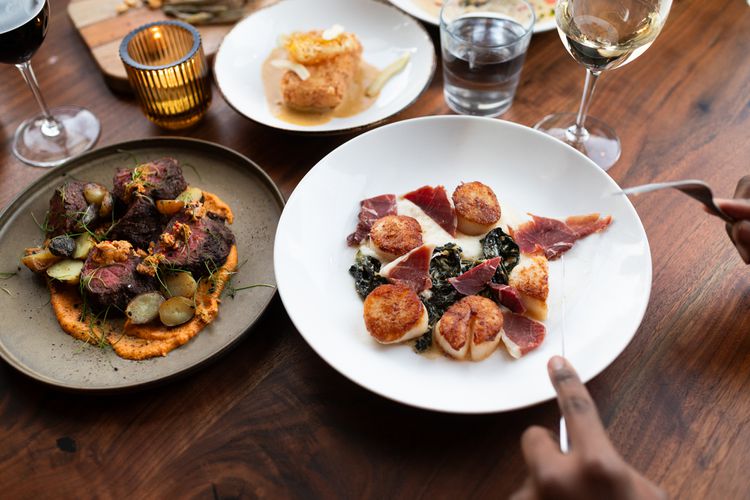 plates on a table